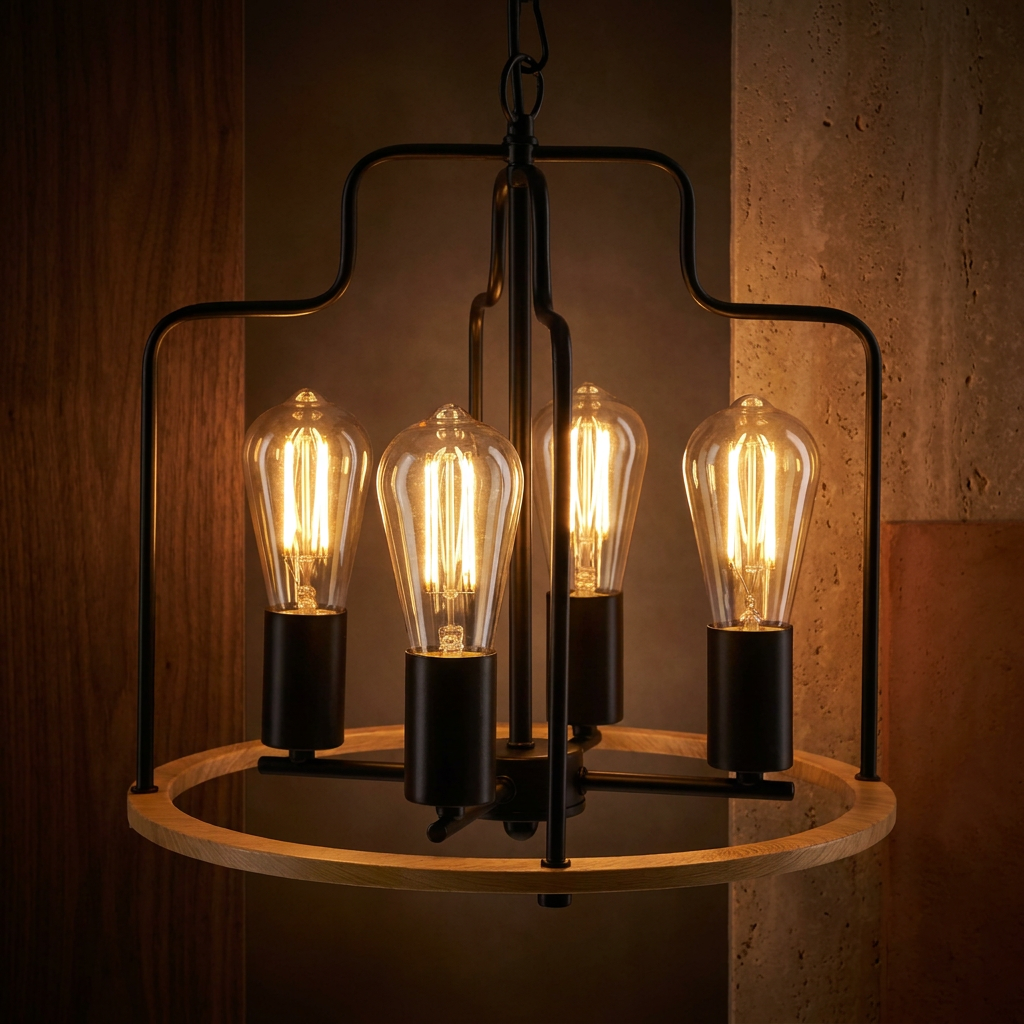 Suspension Acier Noir E14 · Datus · photo 10