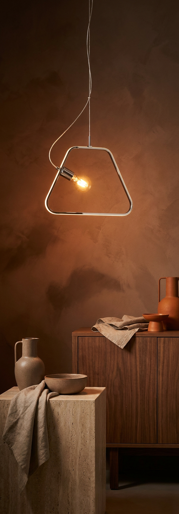 Suspension LED Acier Composite Chromé · Ikaria · photo 10