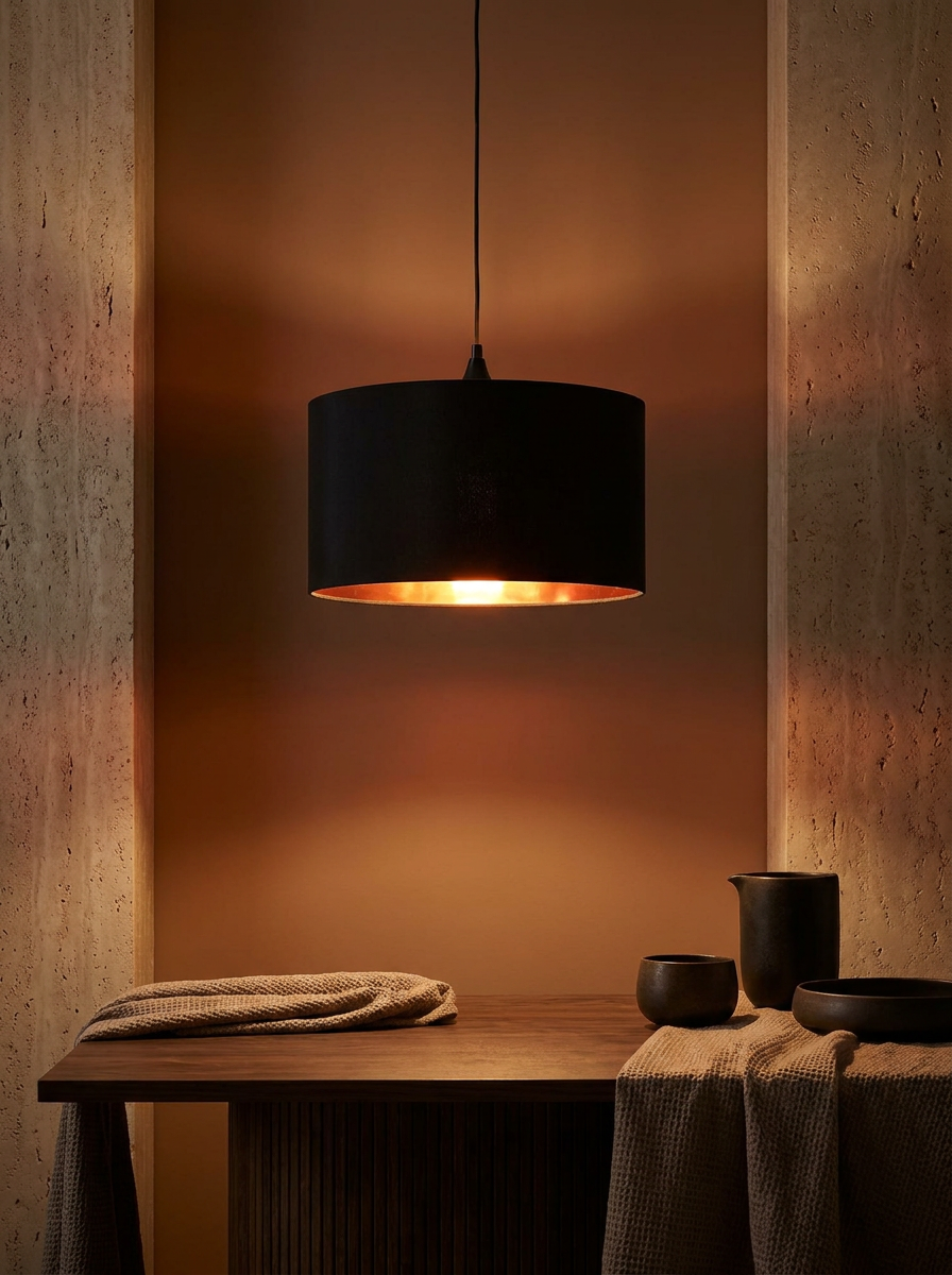 Suspension Métal Tissu Noir · Long · photo 9