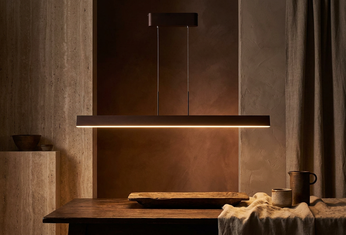 Suspension LED Acier Composite Marron · Coconut · photo 10
