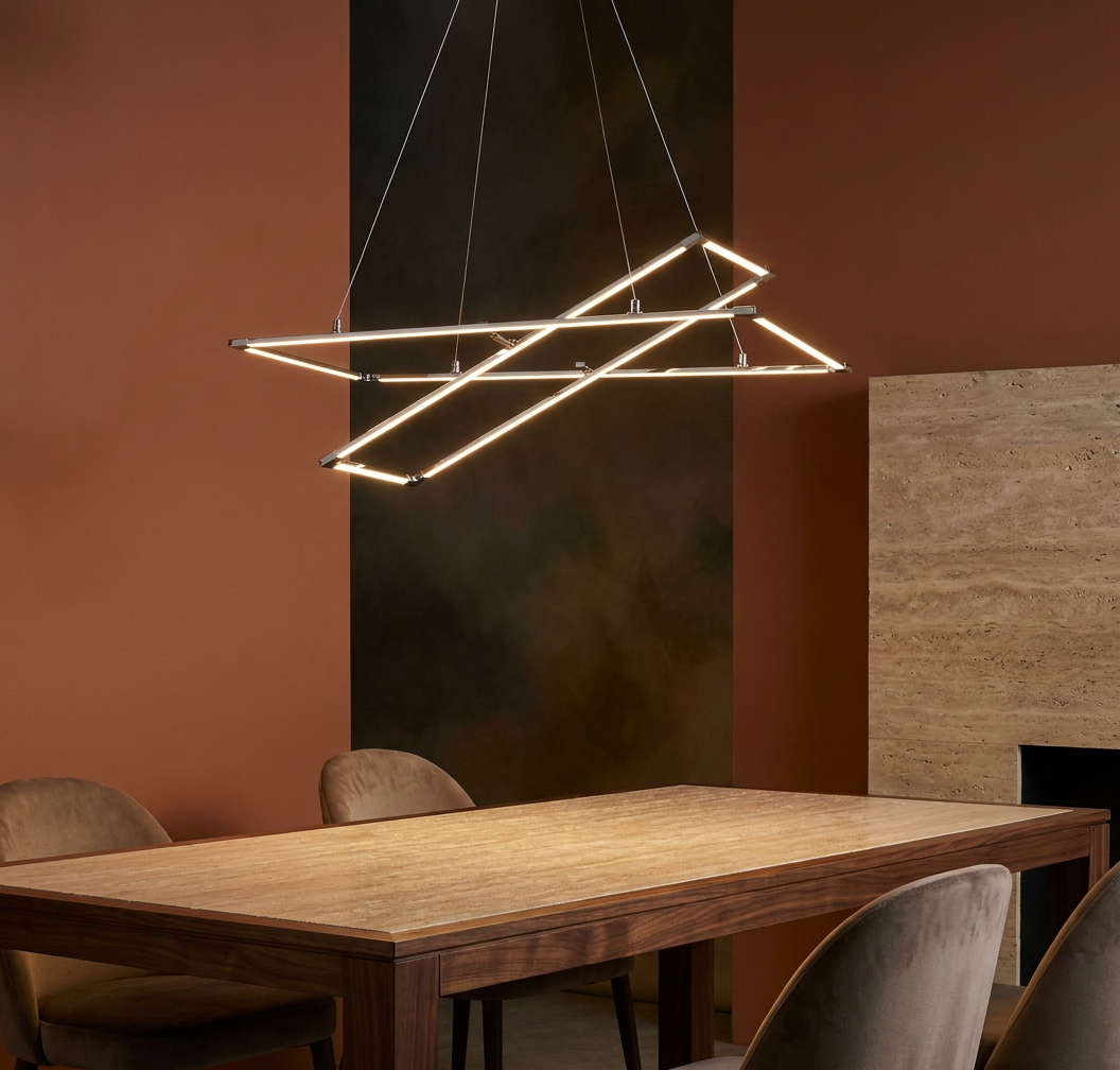 Suspension LED Acier Composite Chromé · Kseros · photo 10