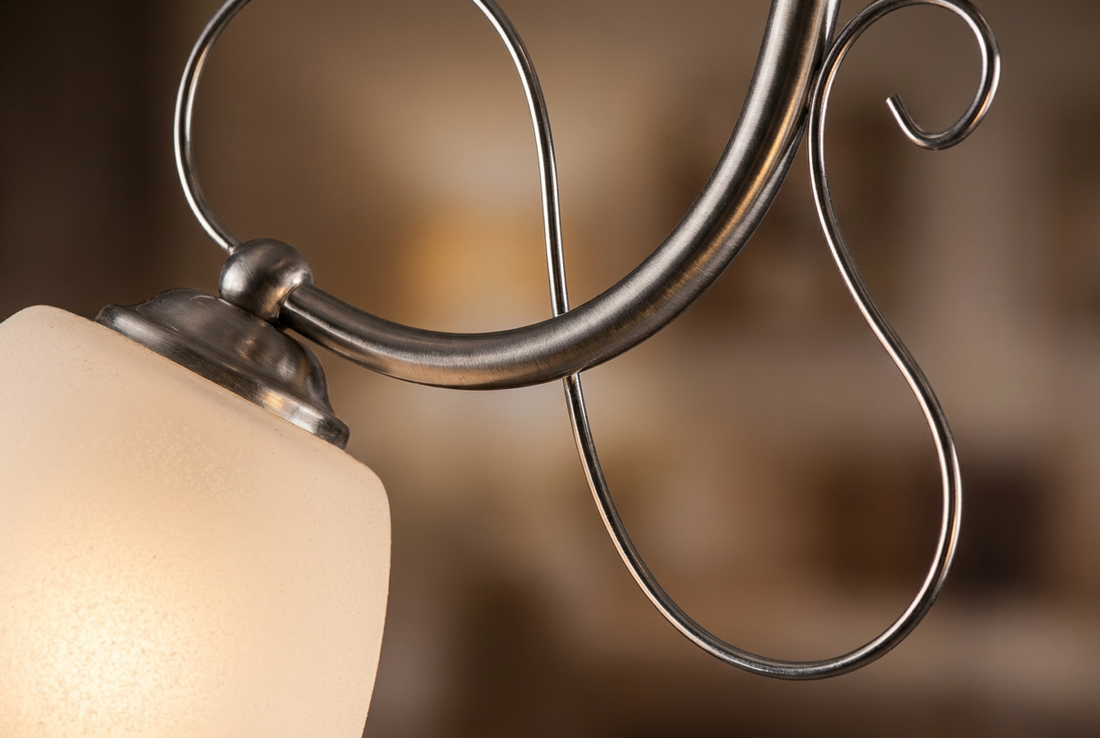 Suspension 2 Lampes Acier Verre Chromé · Amba · photo 10