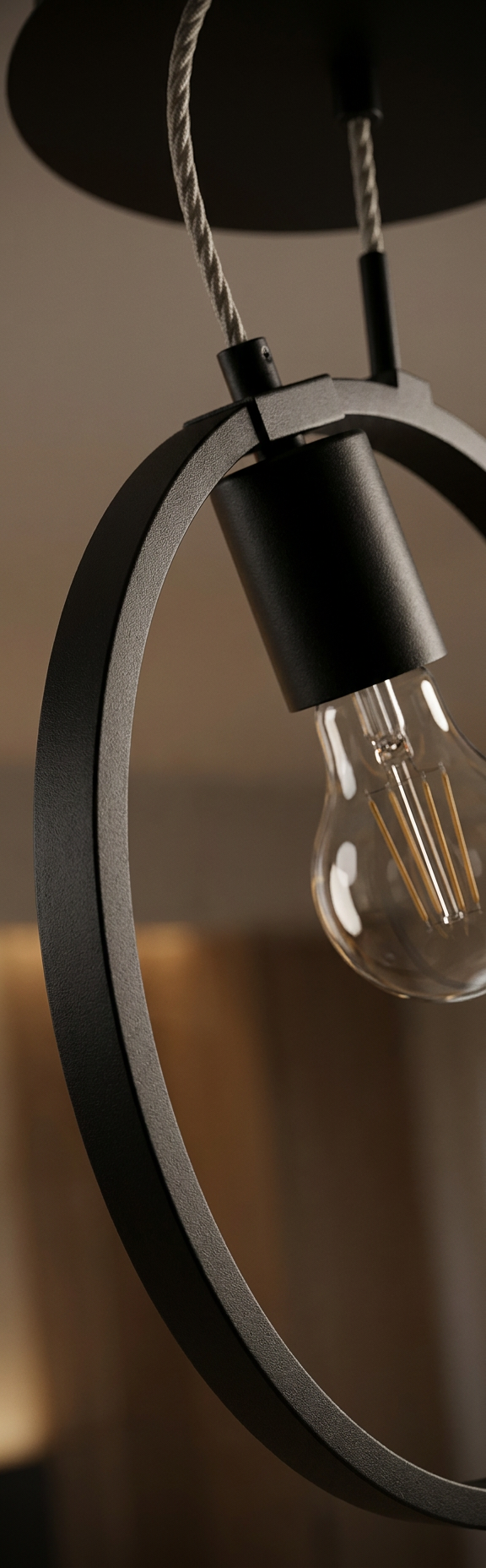 Suspension 2 Lampes LED Acier Composite Noir · Skiros · photo 11