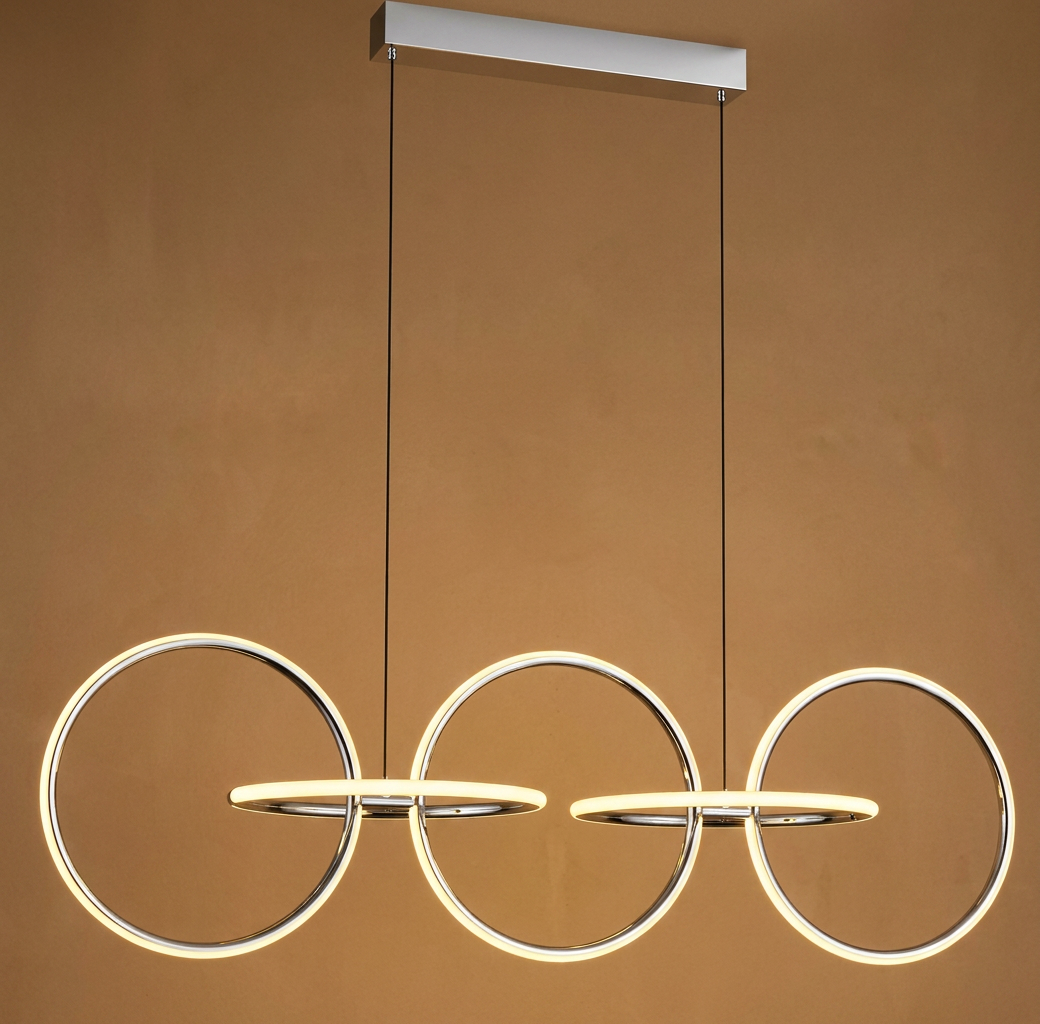 Suspension LED Acier Composite Chromé · Kos · photo 12