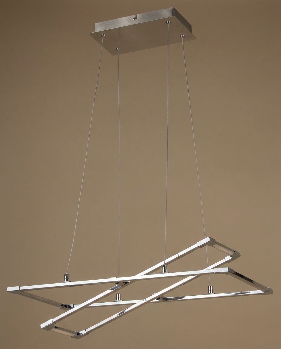 Suspension LED Acier Composite Argenté Gris · Kseros · photo 13