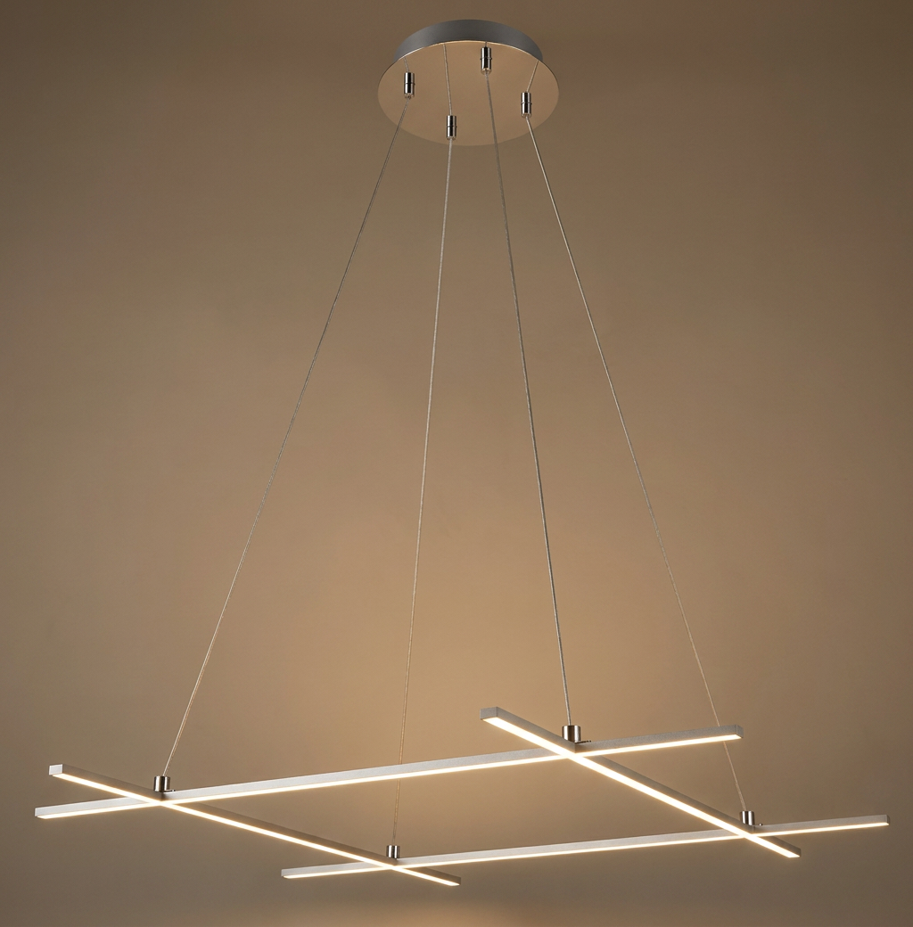 Suspension LED Acier Composite Argenté · Andros · photo 13