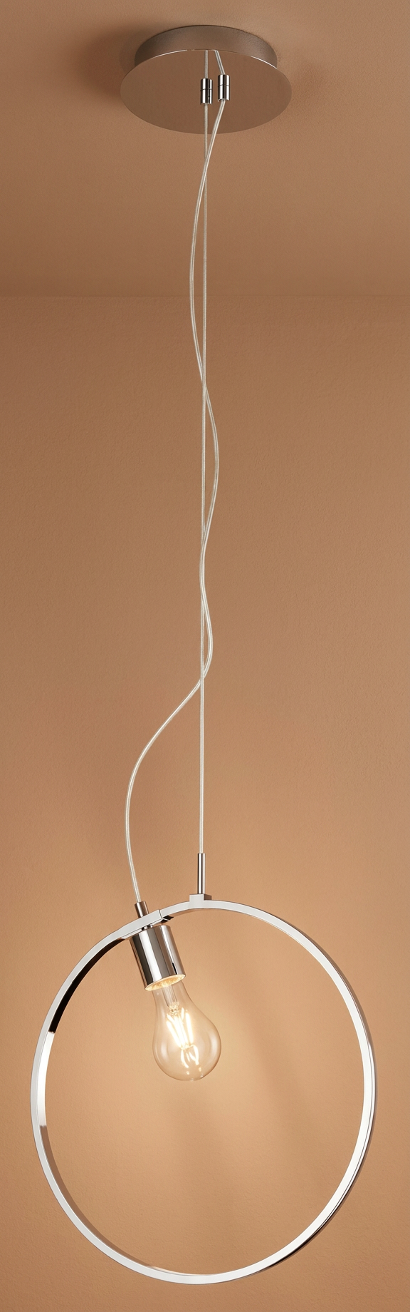 Suspension 2 Lampes LED Acier Composite Chromé · Skiros · photo 13