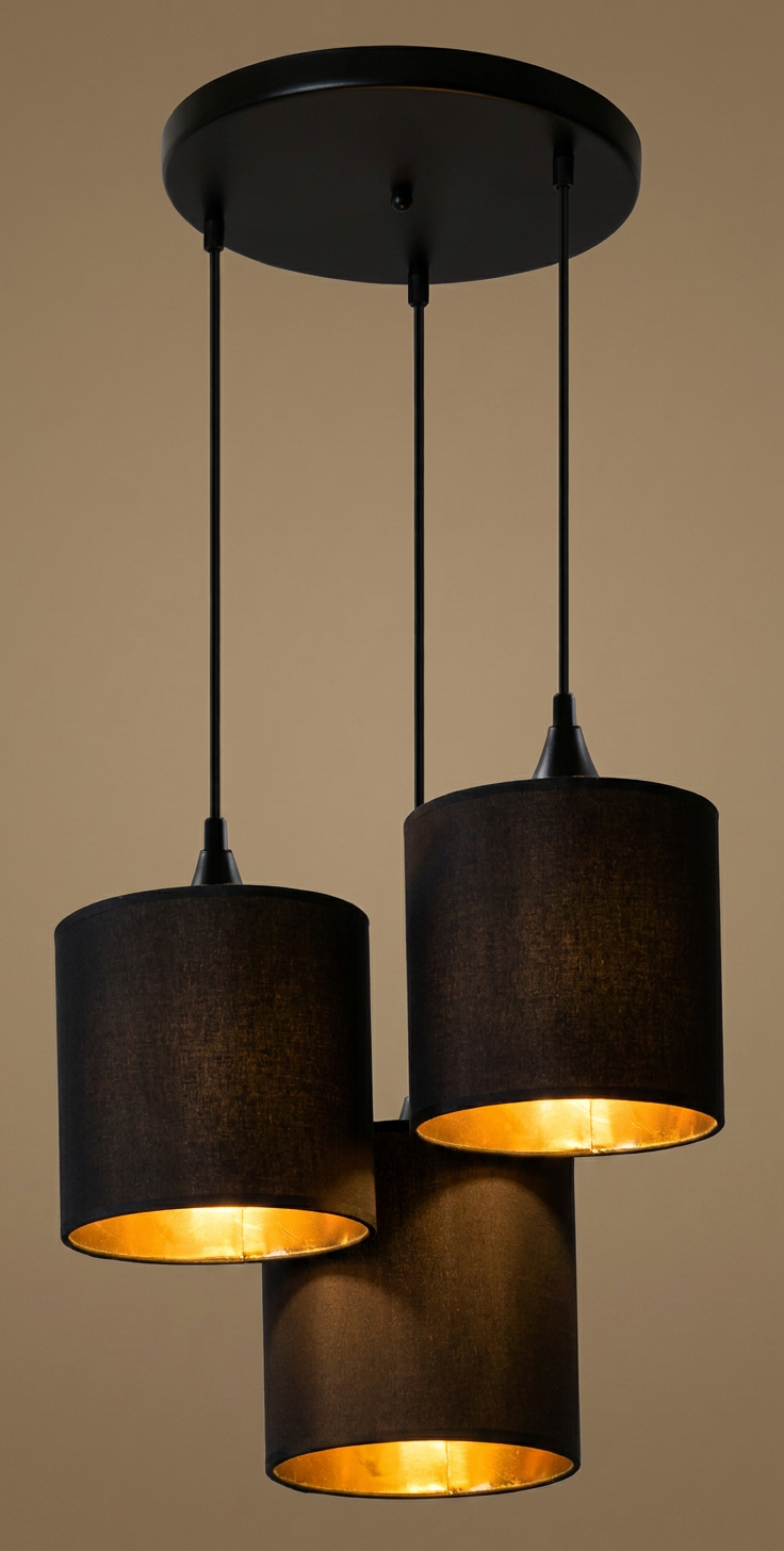 Suspension Métal Tissu Noir · Long · photo 12