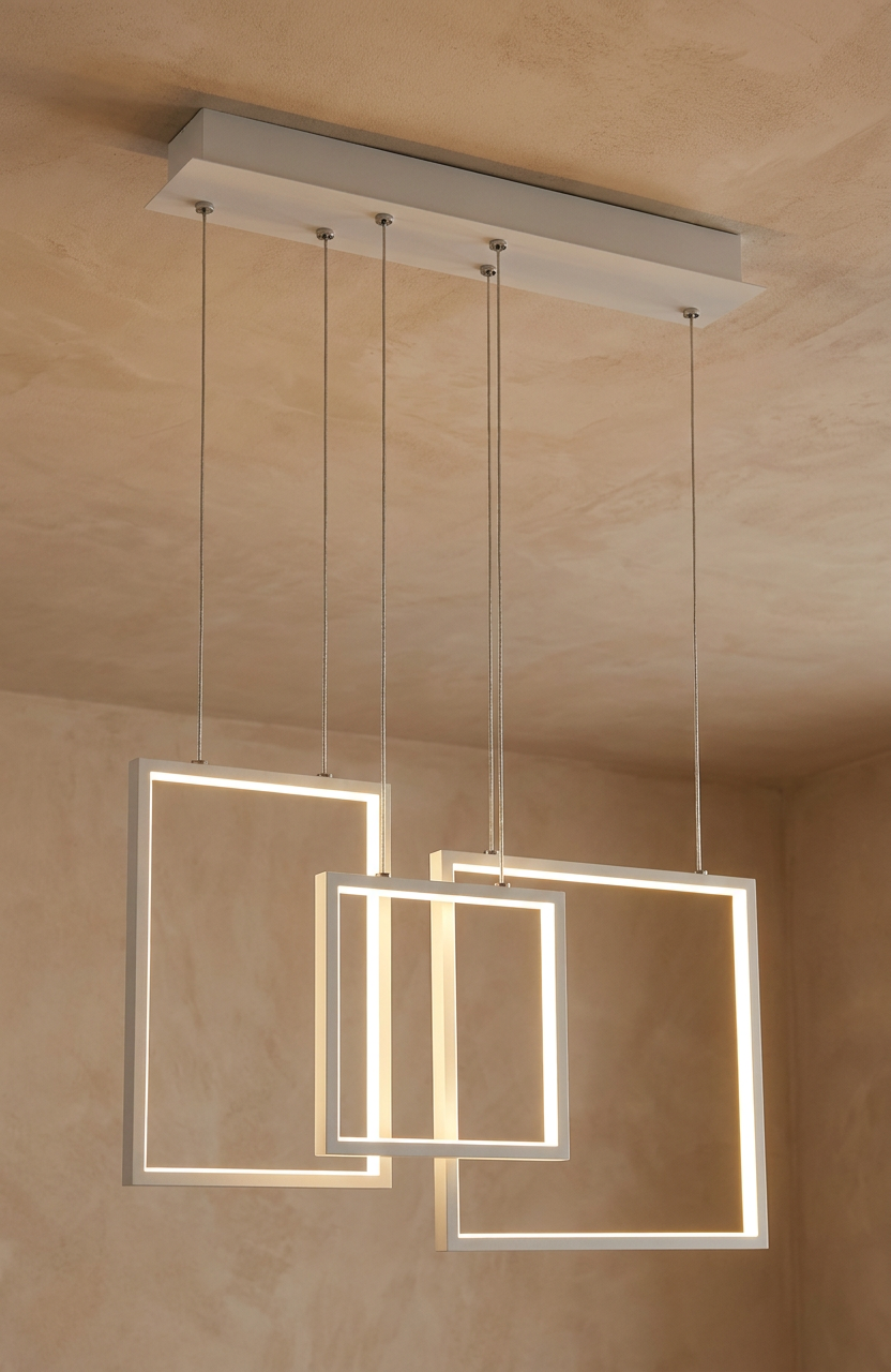 Suspension LED Acier Composite Blanc · Keos · photo 14