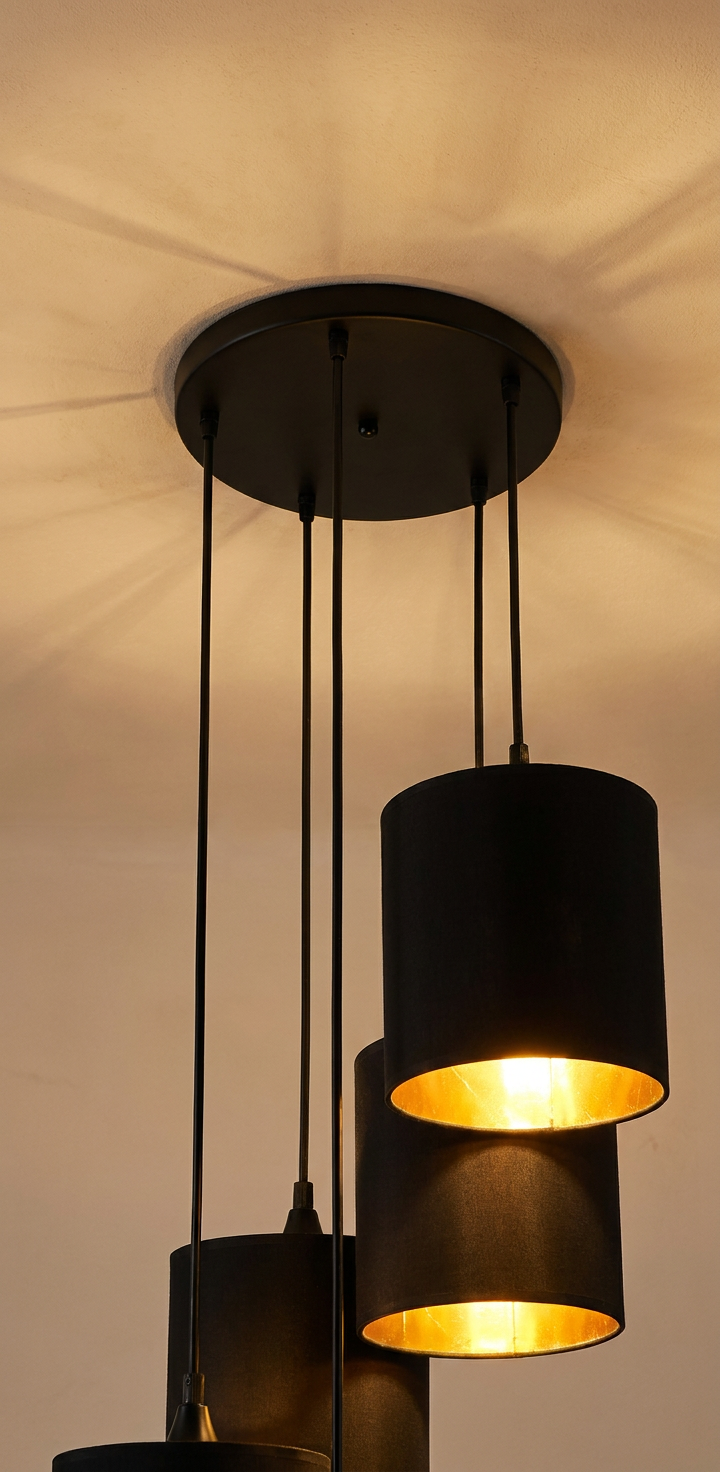 Suspension Métal Tissu Noir · Long · photo 13