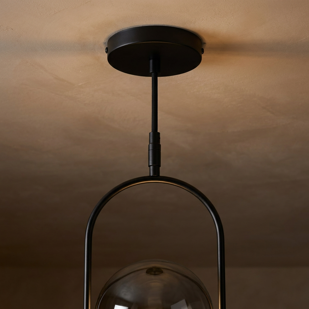 Suspension Métal Verre Noir · Cordel · photo 15