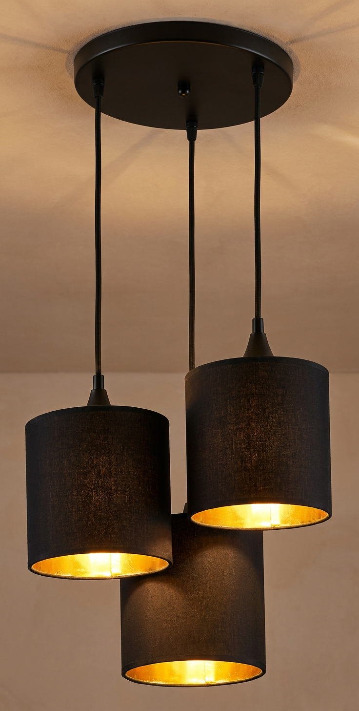 Suspension Métal Tissu Noir · Long · photo 13