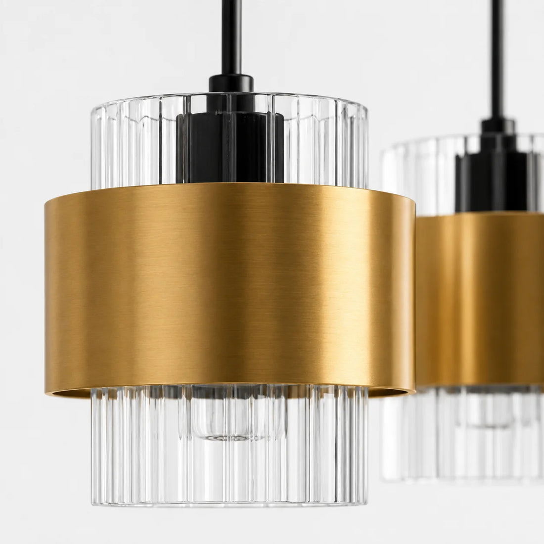 Suspension 8 Lampes Verre Fumé Laiton · Gatsby · photo 5