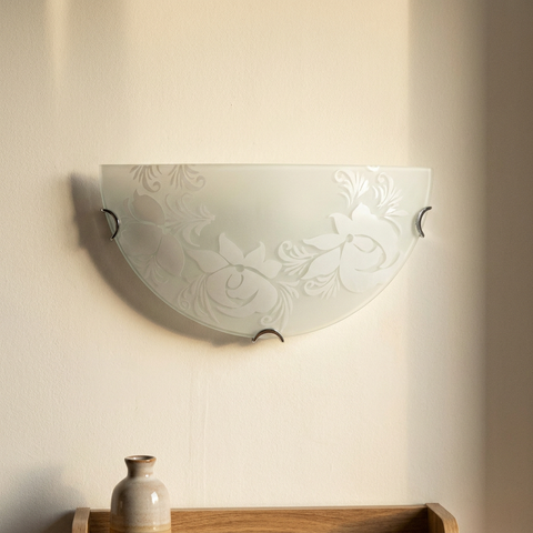Applique Murale Acier Verre E27 | Beris