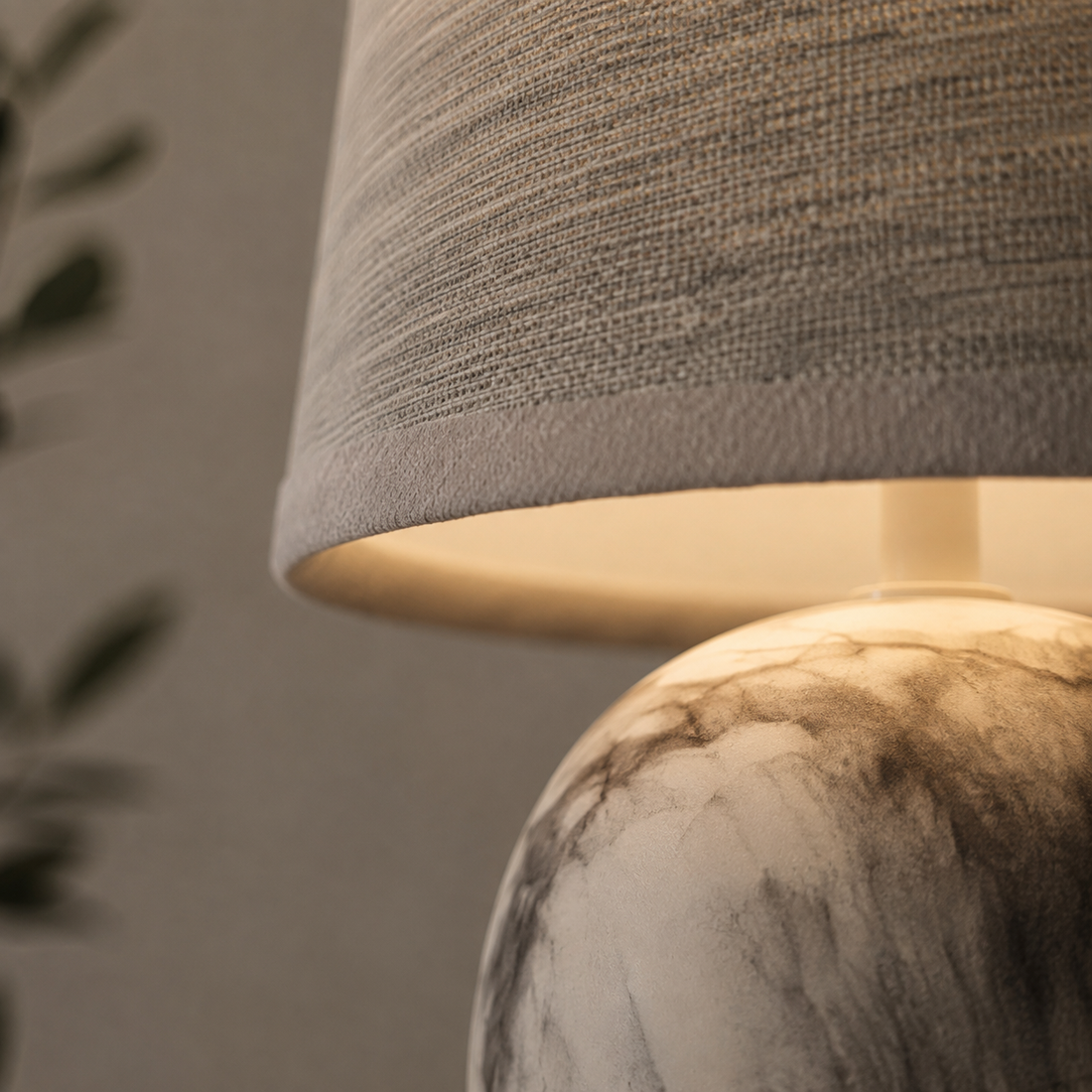 Lampe à poser Tissu Céramique E14 | Adelina