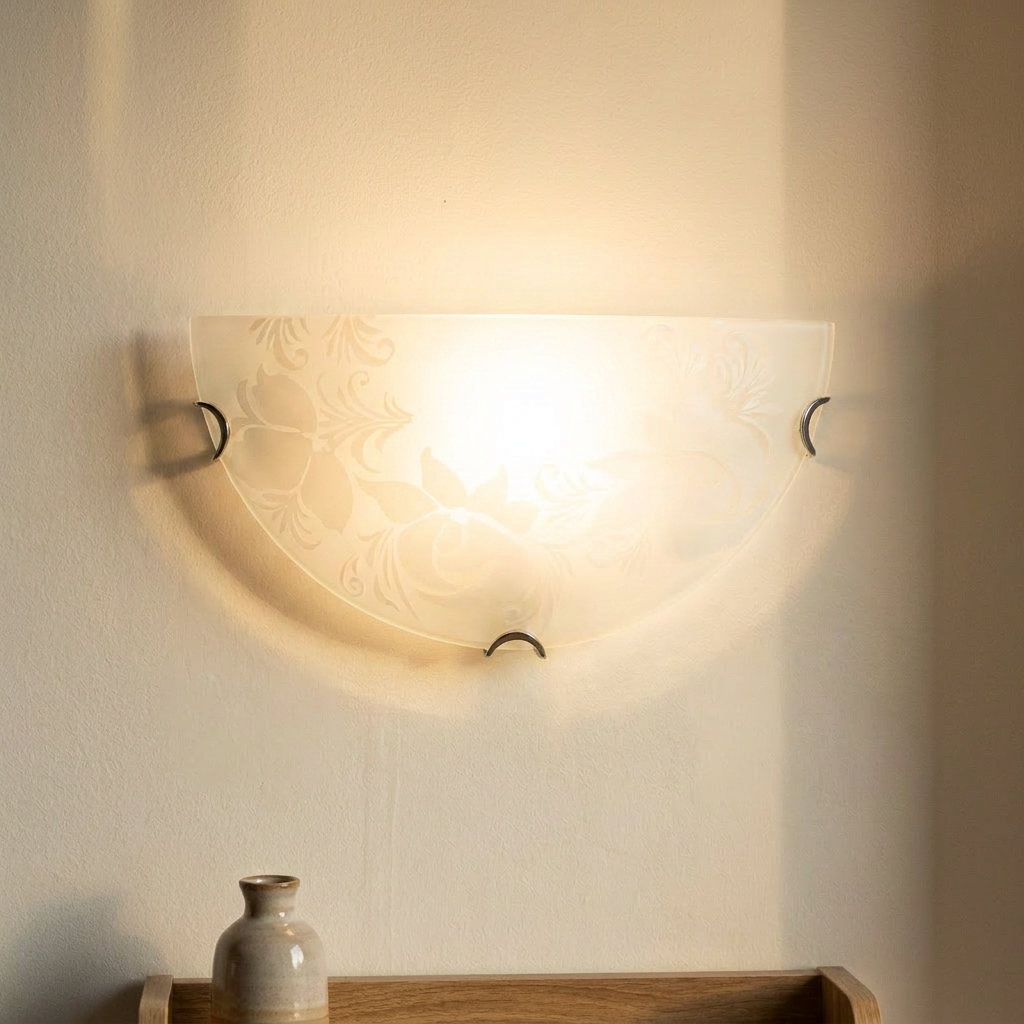 Applique Murale Acier Verre E27 | Beris
