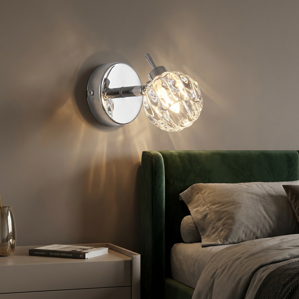 Applique murale Métal Cristal Chromé | Bombola