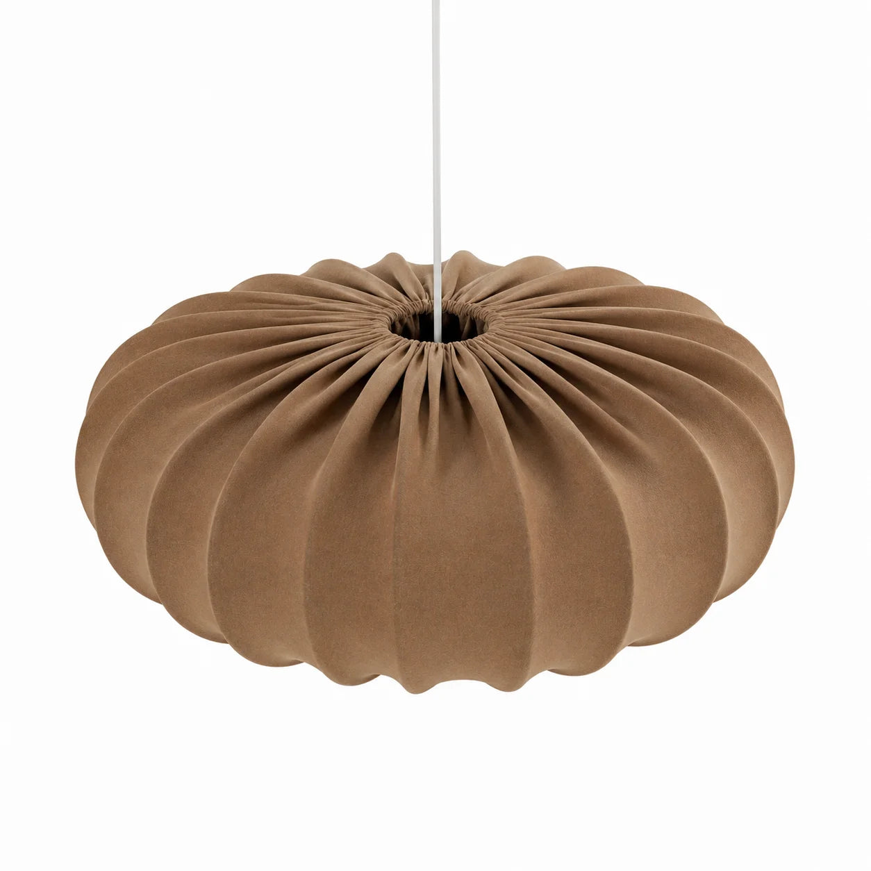 Suspension Abat-Jour Tissu Plissé Taupe | Dune