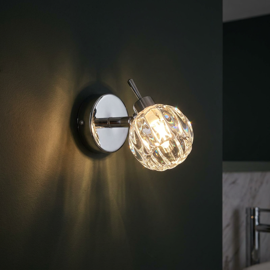 Applique murale Métal Cristal Chromé | Bombola