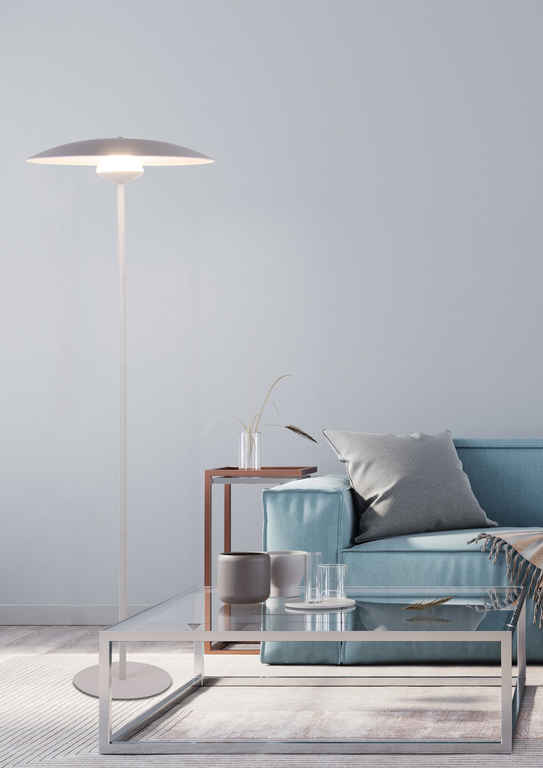 Lampadaire LED Métal Blanc · Lund · photo 2