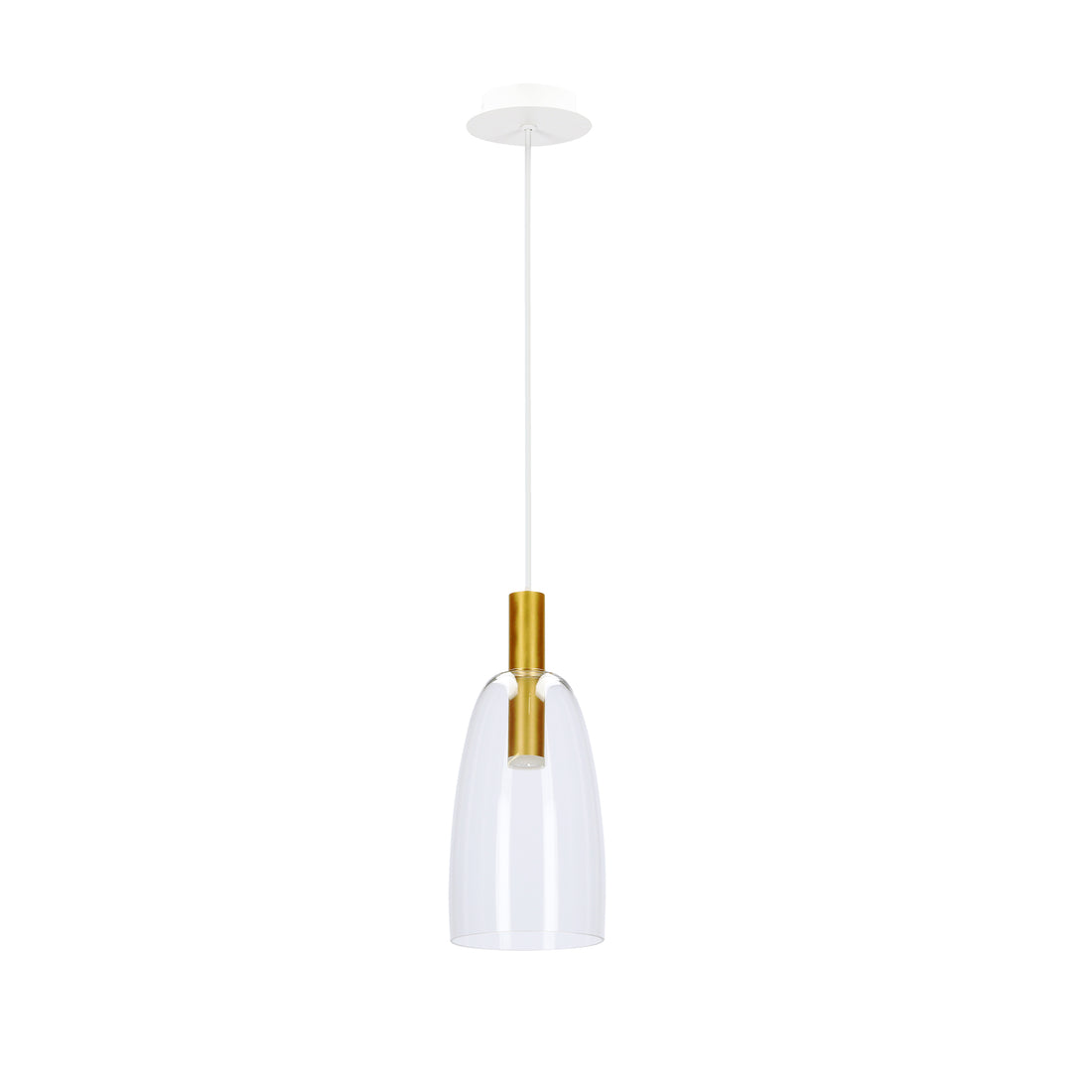 Suspension LED Métal Verre Doré · Modena