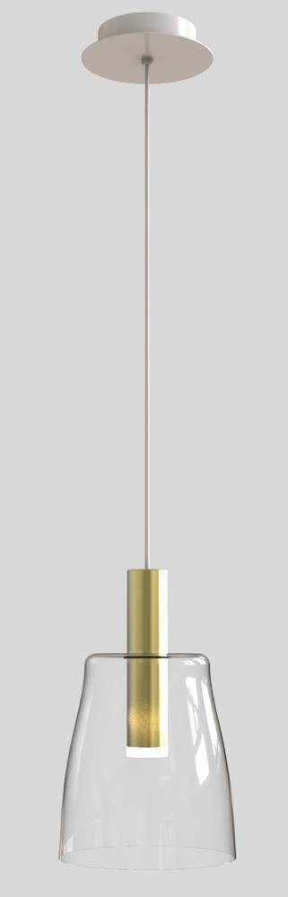 Suspension LED Métal Verre Doré · Modena