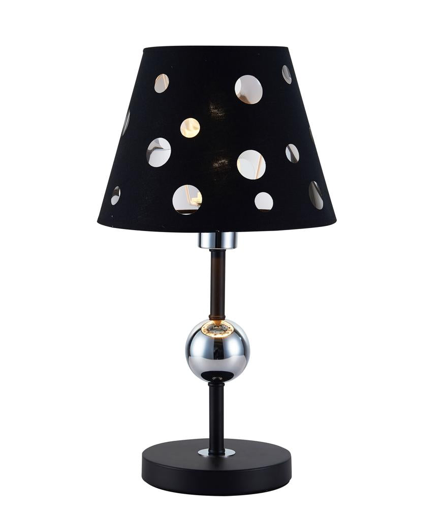 Lampe à poser Métal Tissu Noir
