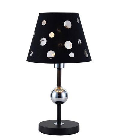 Lampe à poser Métal Tissu Noir