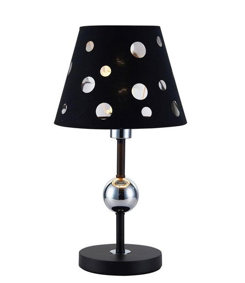 Lampe à poser Métal Tissu Noir