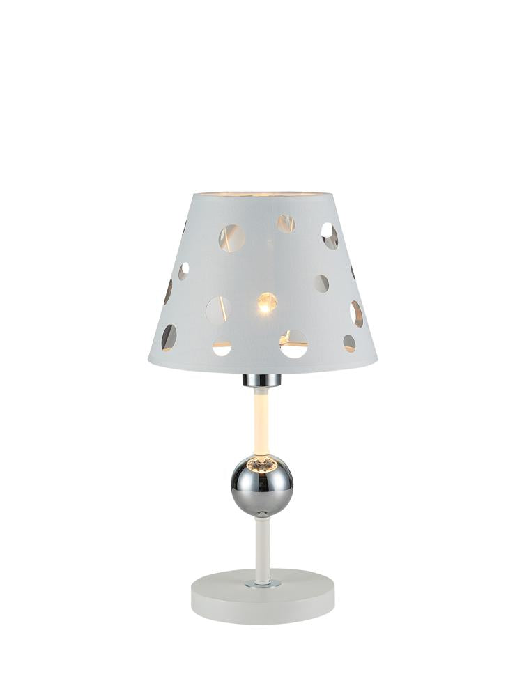 Lampe à poser Métal Tissu Blanc