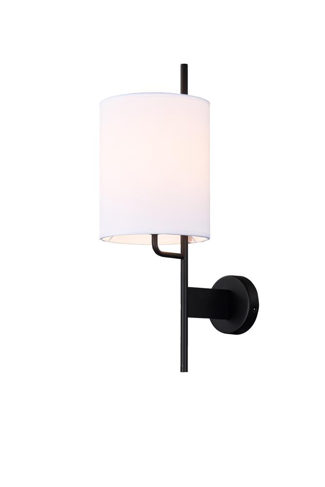 Applique murale Acier Tissu Noir