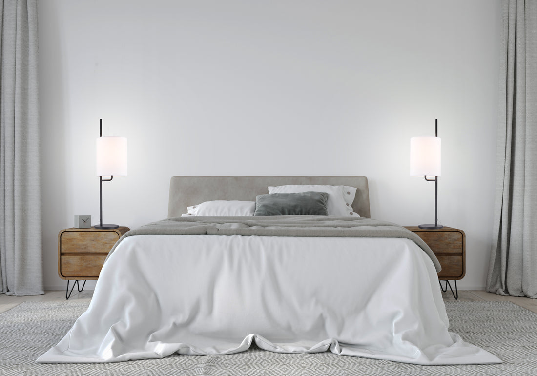 Lampe à poser Métal Tissu Noir · photo 3