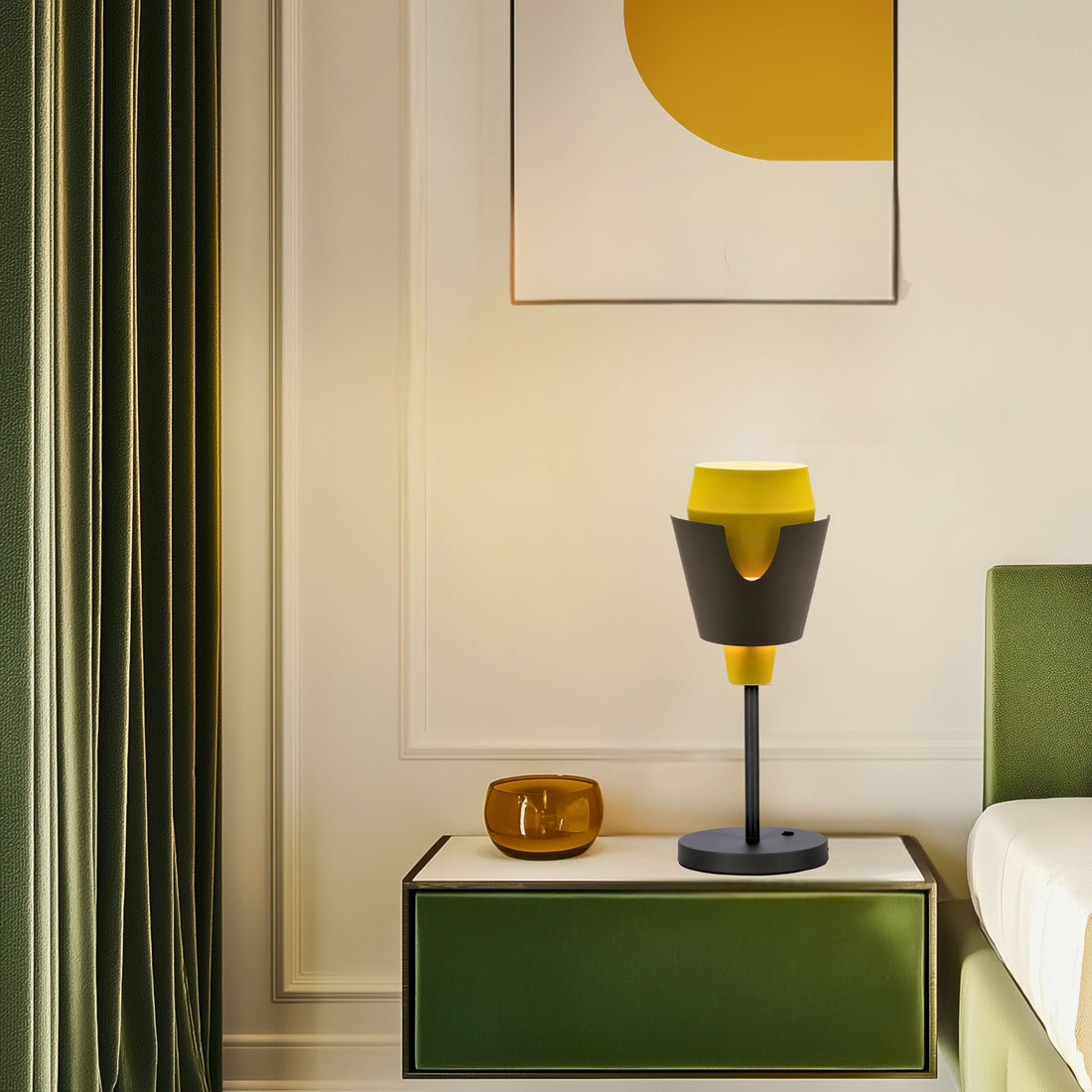 Lampe à poser Métal Jaune E27 · Falun · photo 3