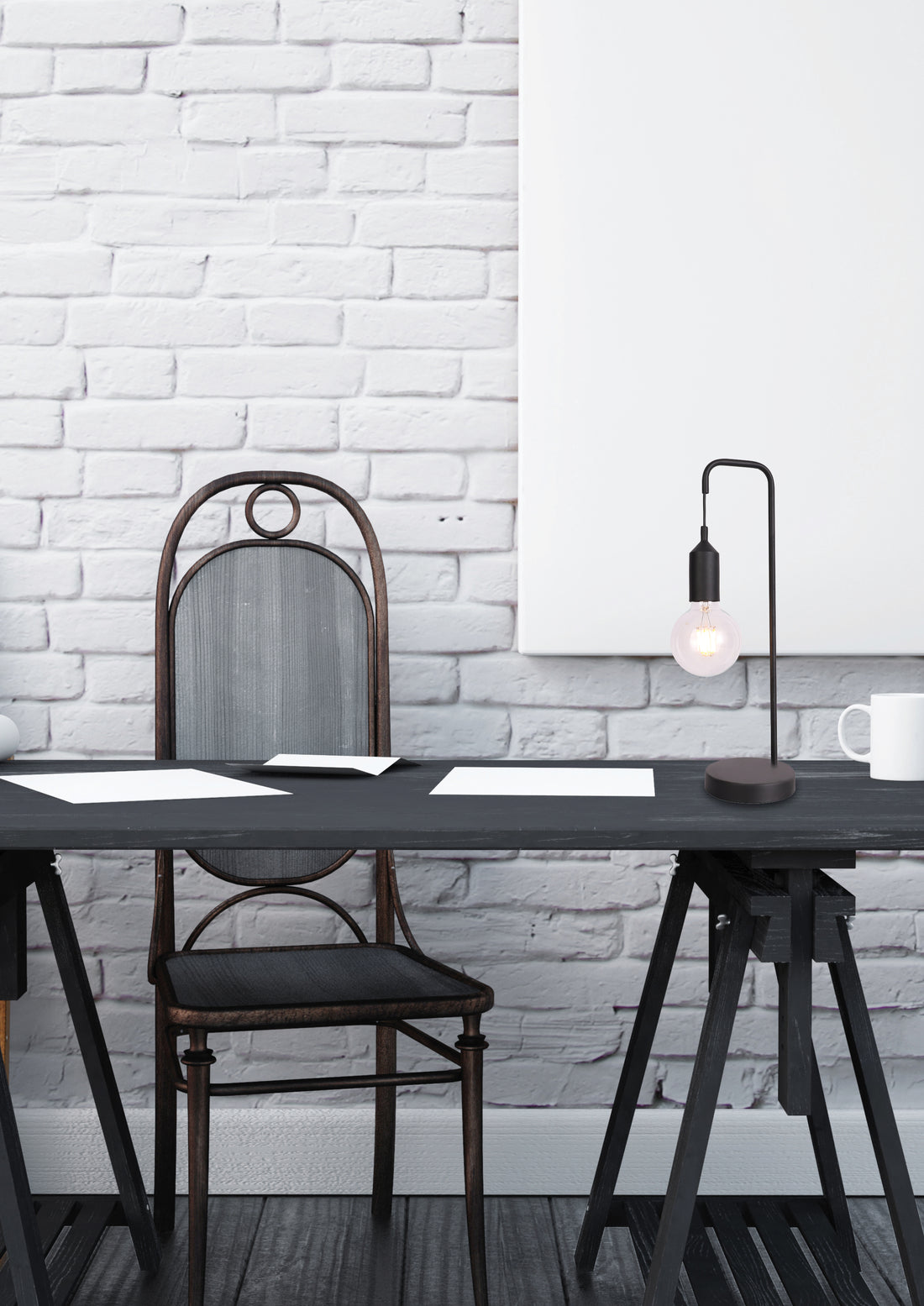 Lampe à poser Métal Noir E27 · Laren · photo 3