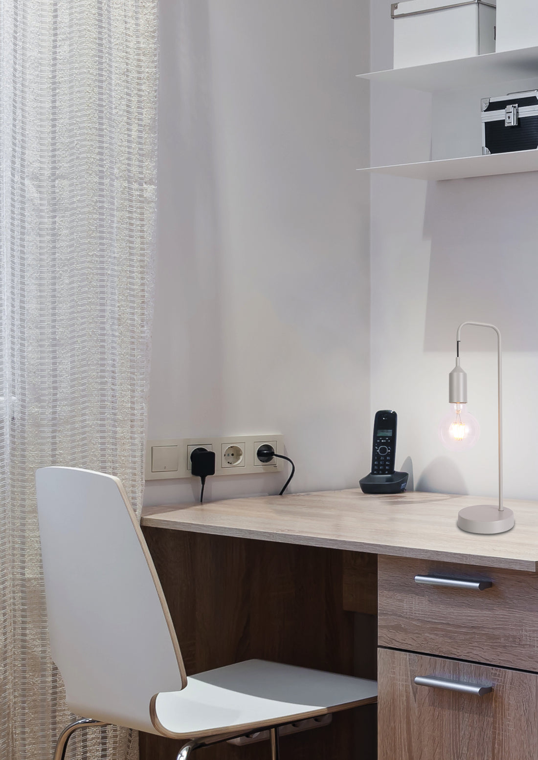 Lampe à poser Métal Gris E27 · Laren · photo 3