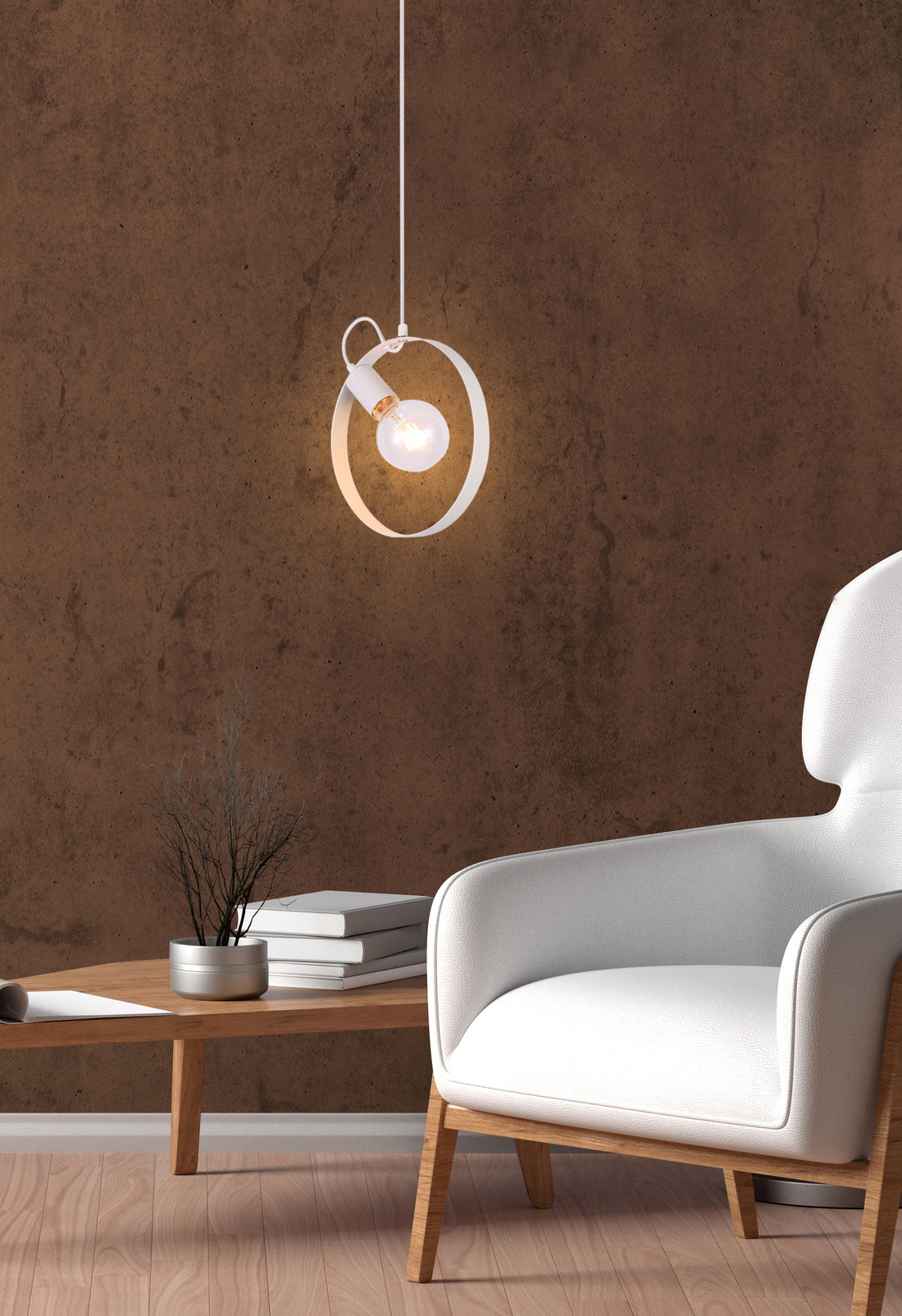 Suspension Métal Blanc E27 · Nexo · photo 3