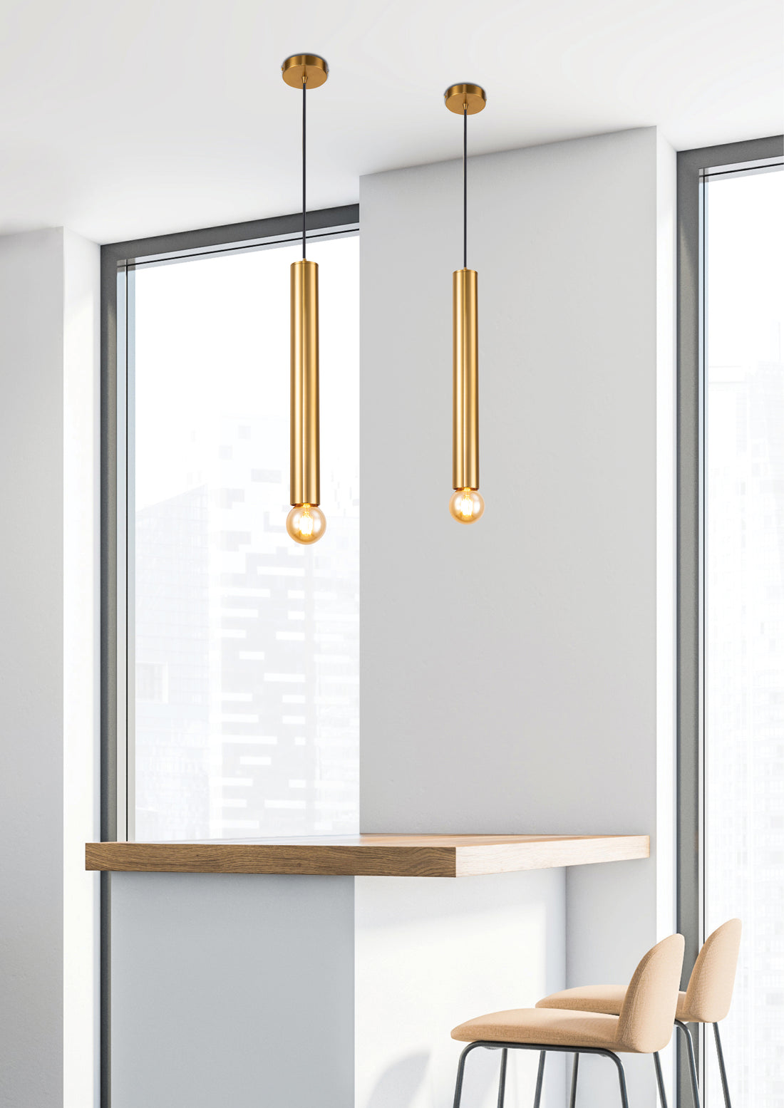 Suspension Métal Doré E27 · Austin · photo 3