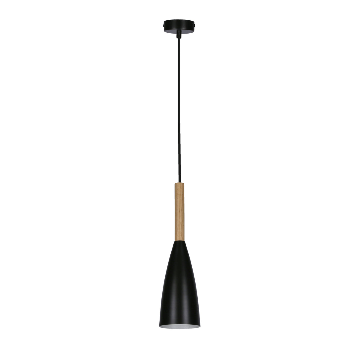 Suspension Métal Bois Noir · Trosa