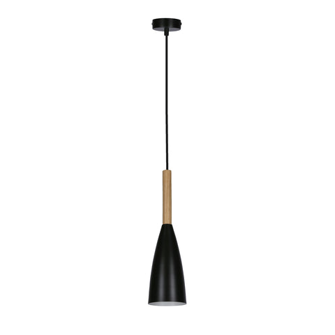 Suspension Métal Bois Noir · Trosa