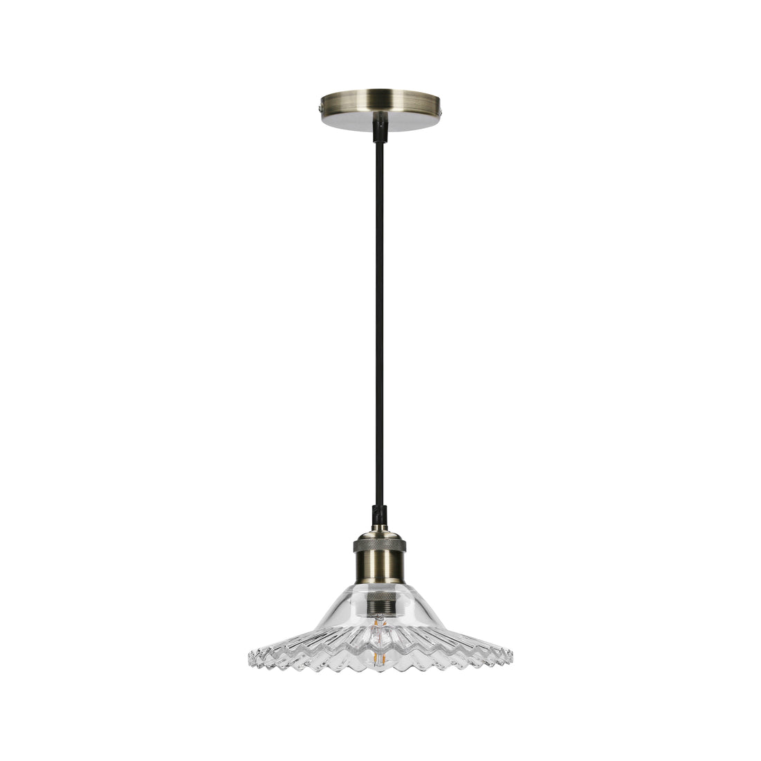 Suspension Verre Transparent E27 · Geneva