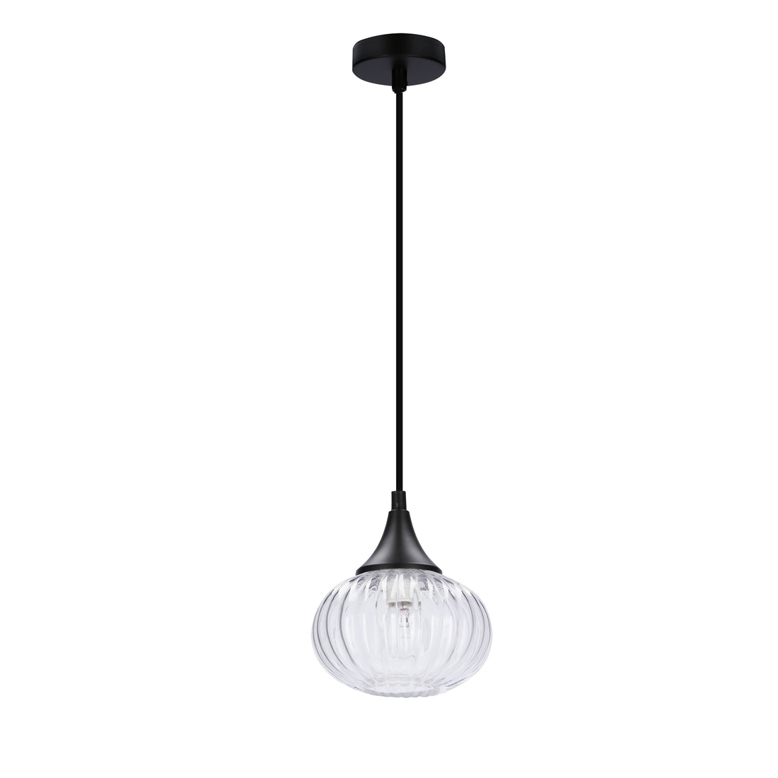 Suspension Métal Verre Noir · Exeter