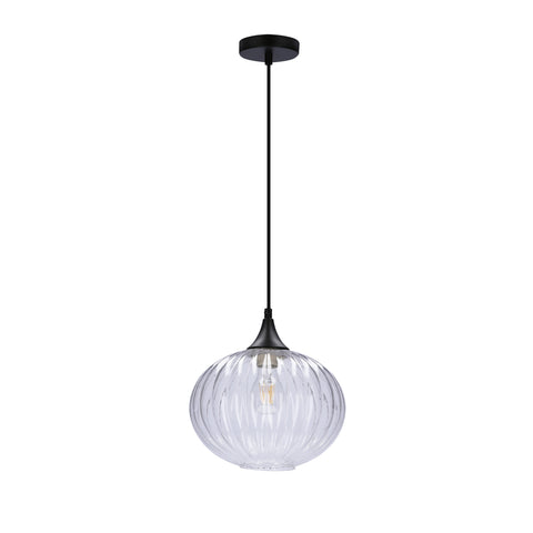 Suspension Métal Verre Noir · Exeter