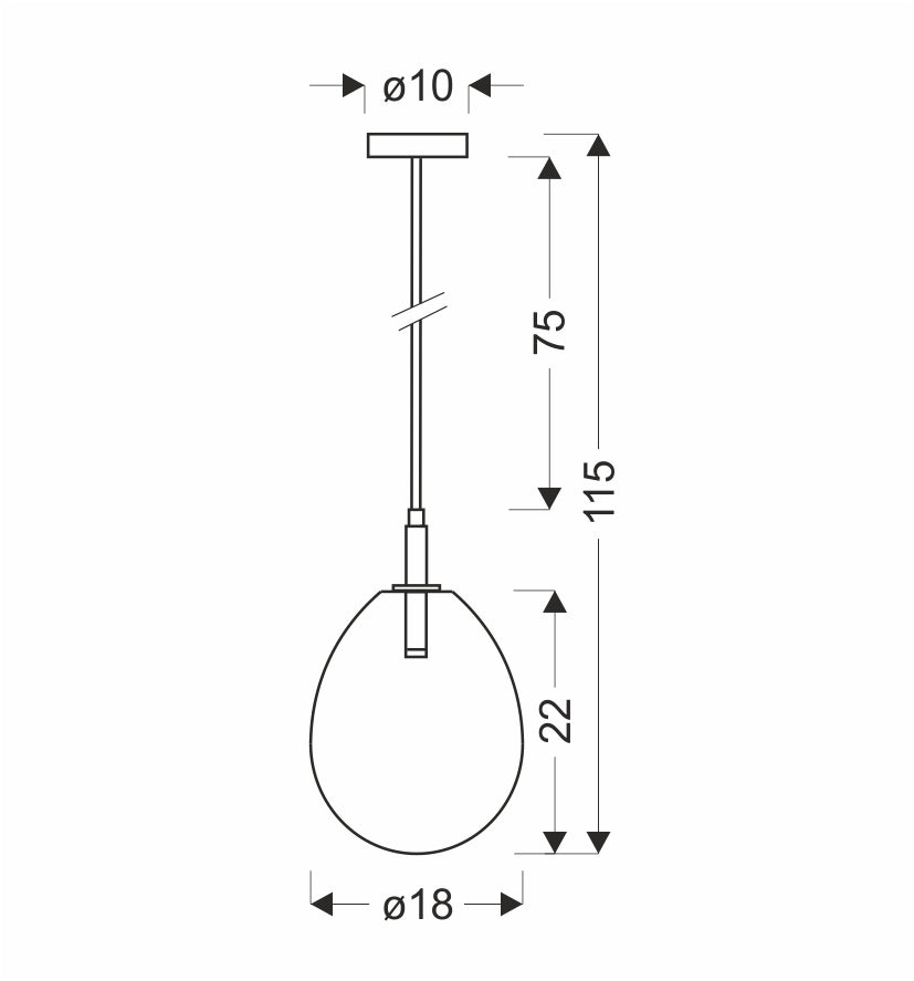 Suspension LED Verre Chromé · Lukka · photo 5