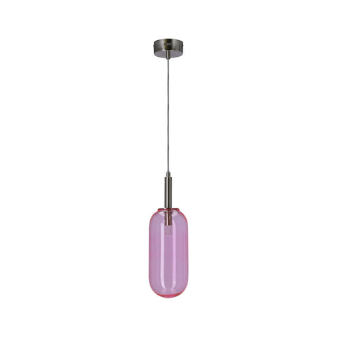 Suspension LED Verre Rose · Fiuggi
