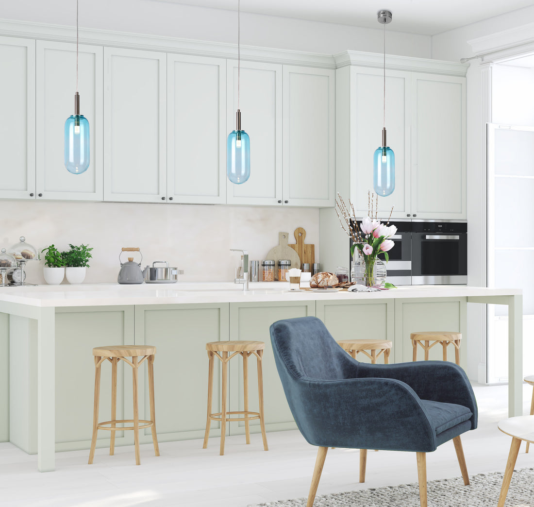 Suspension LED Verre Bleu · Fiuggi · photo 4
