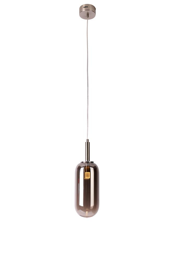 Suspension LED Verre Argenté · Fiuggi