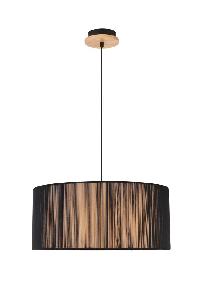 Suspension 3 Lampes Bois Noir · Kioto