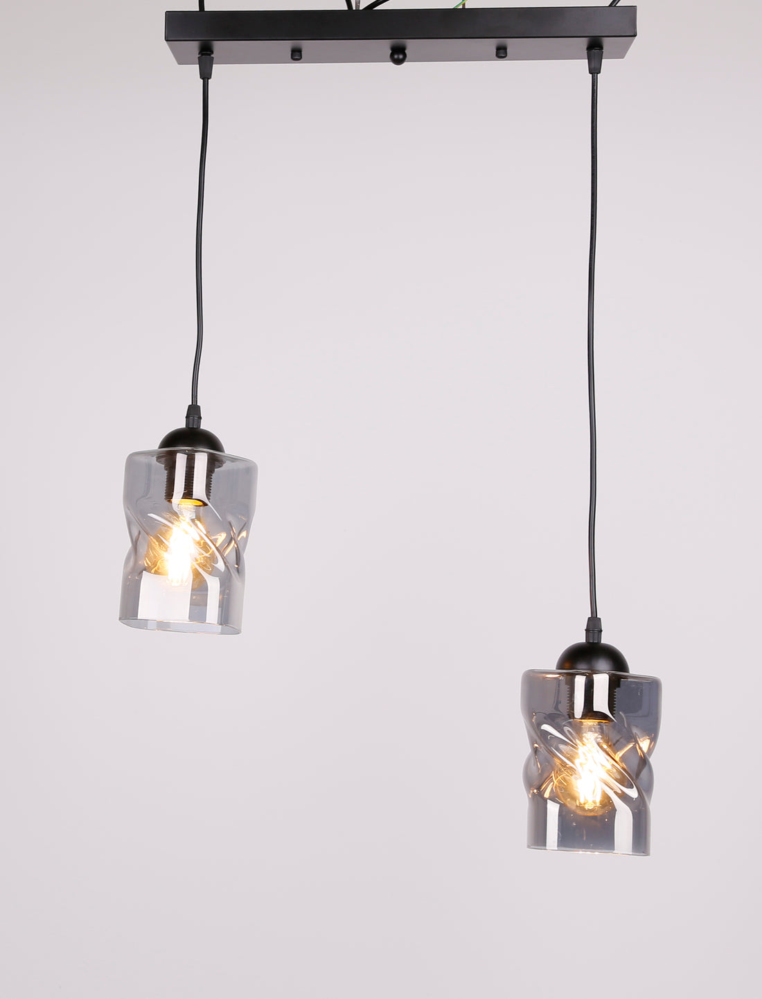 Suspension 2 Lampes Métal Verre · Felis · photo 4