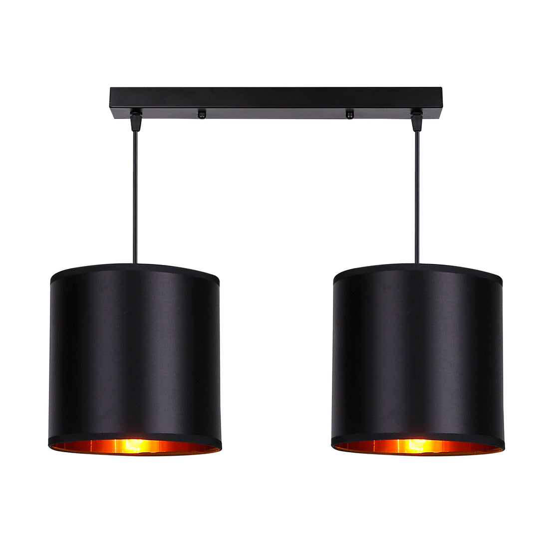 Suspension 2 Lampes Acier E27 · Candida