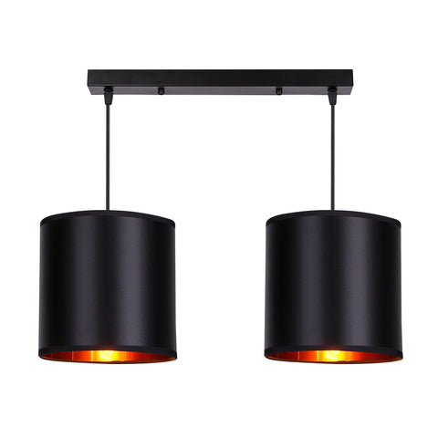 Suspension 2 Lampes Acier E27 · Candida
